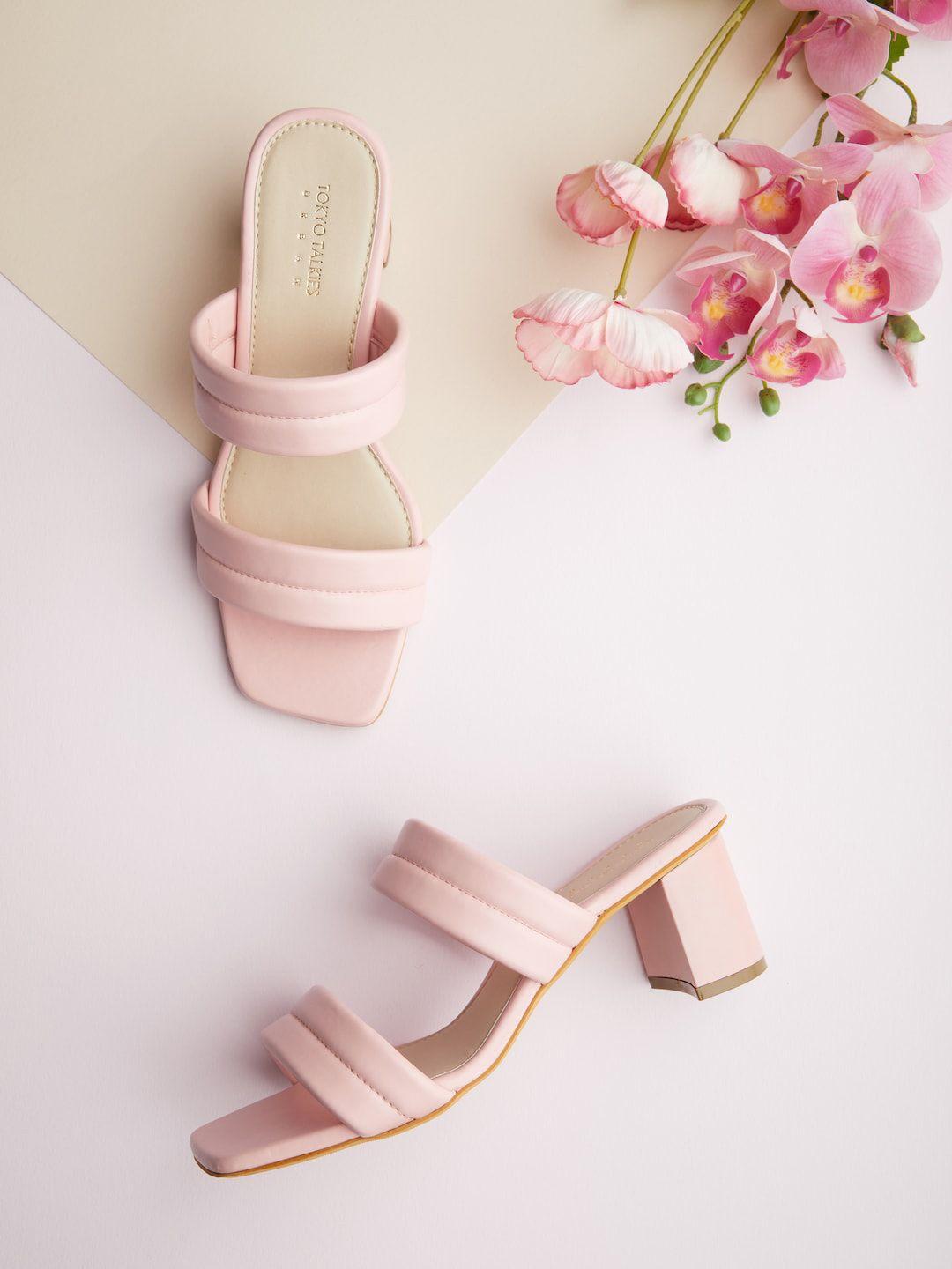 tokyo talkies square toe block heels