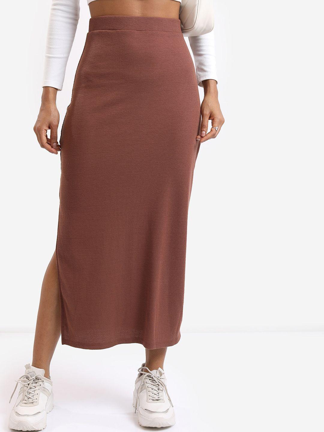 tokyo talkies straight midi length skirt