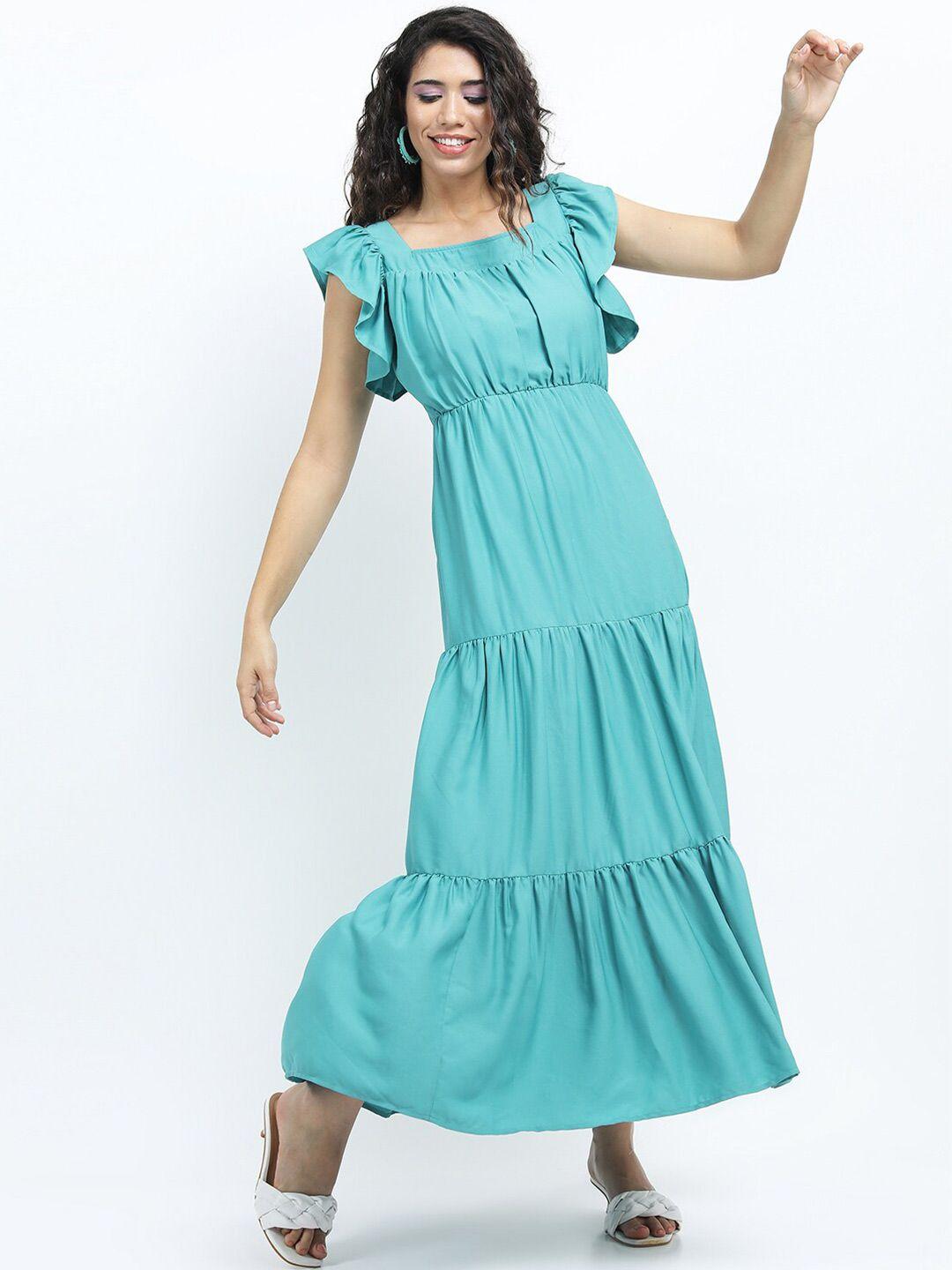 tokyo talkies teal blue maxi dress