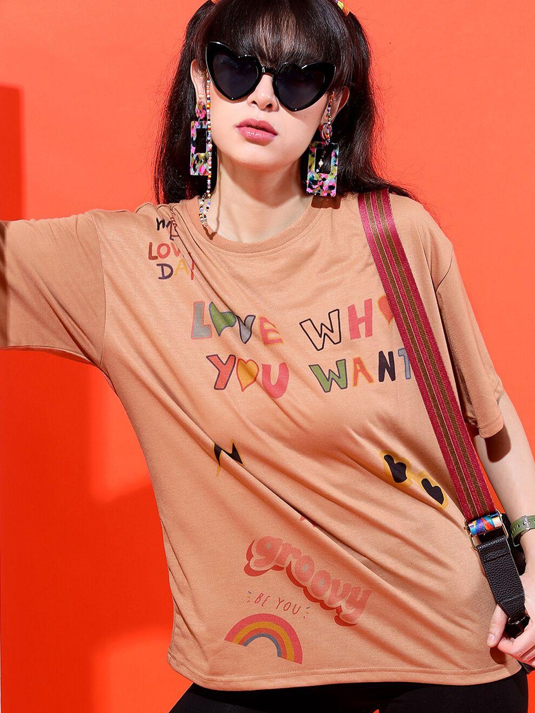 tokyo talkies typography print oversized t-shirt