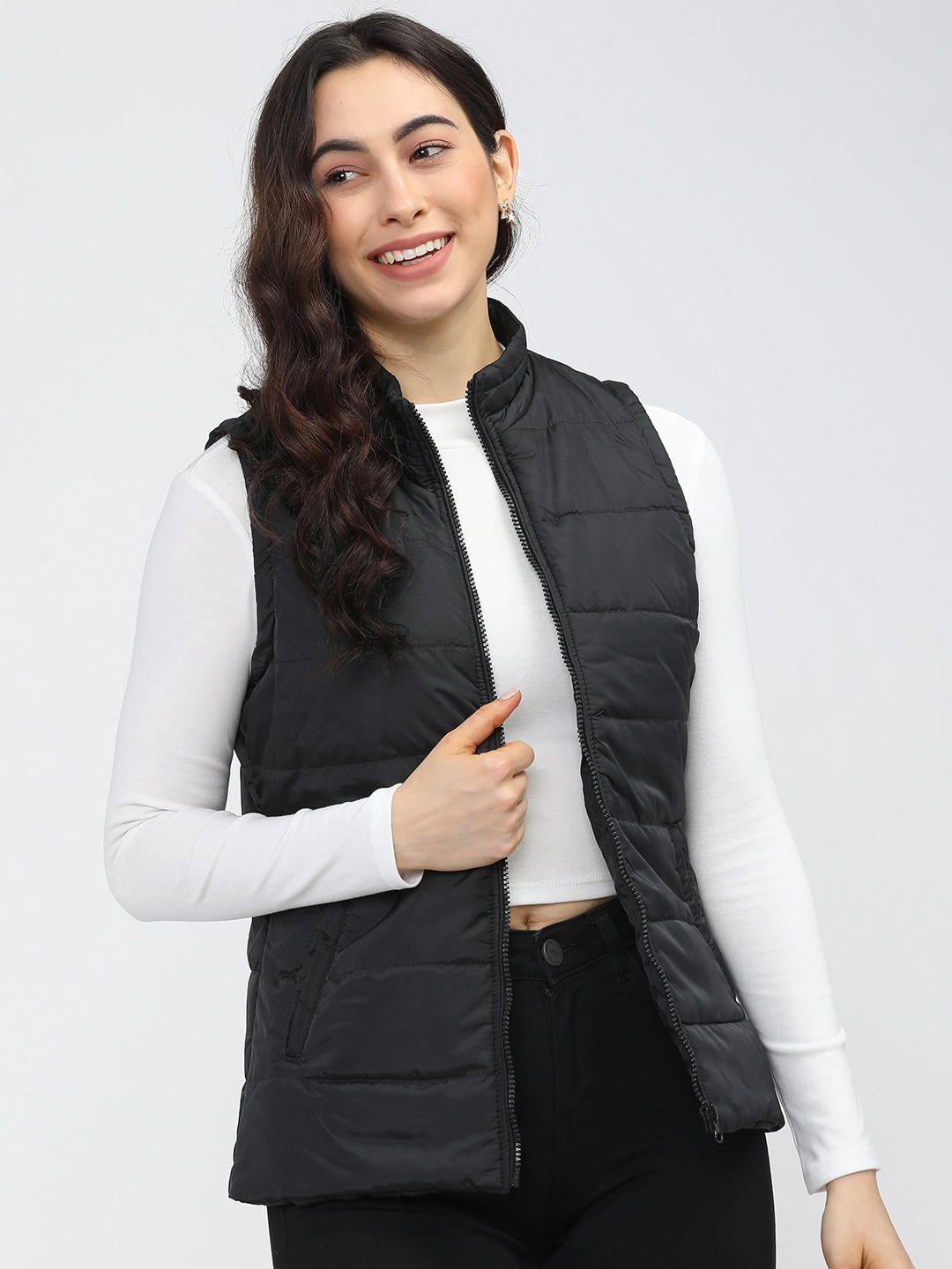 tokyo talkies women black puffer jacket