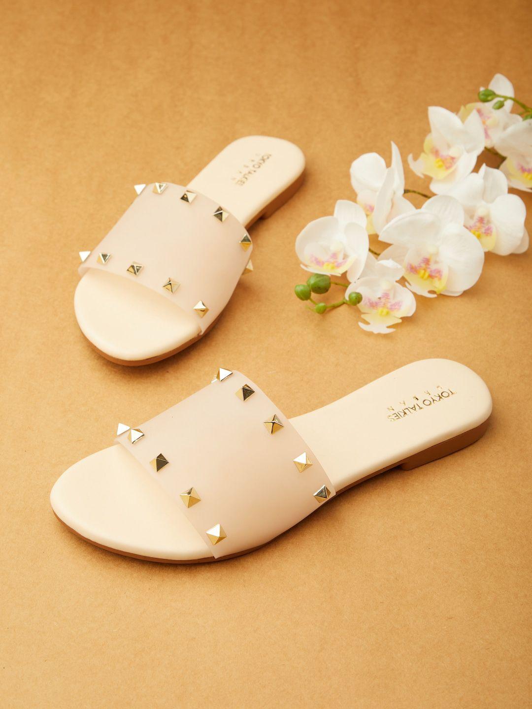 tokyo talkies women embellished open toe flats