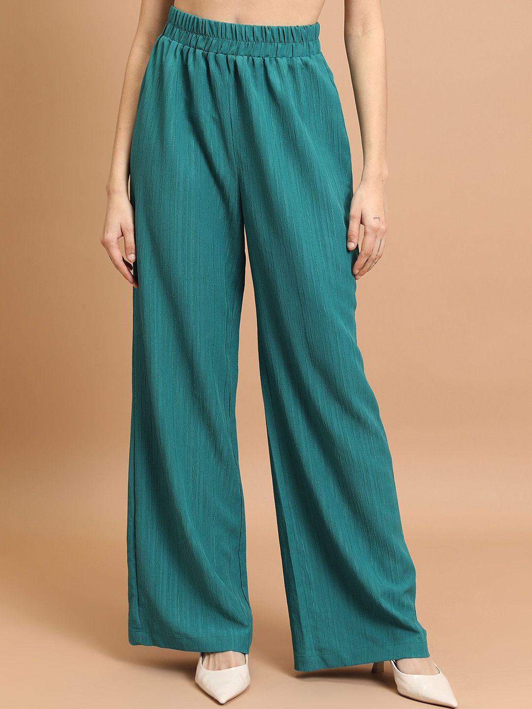 tokyo talkies women flared parallel trousers