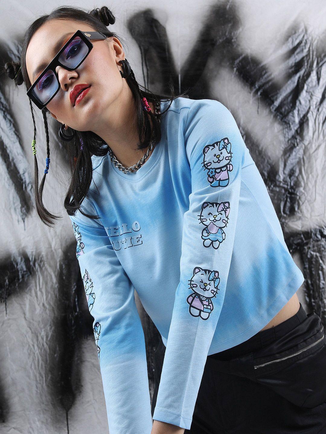 tokyo talkies women hello kitty printed long sleeve t-shirt