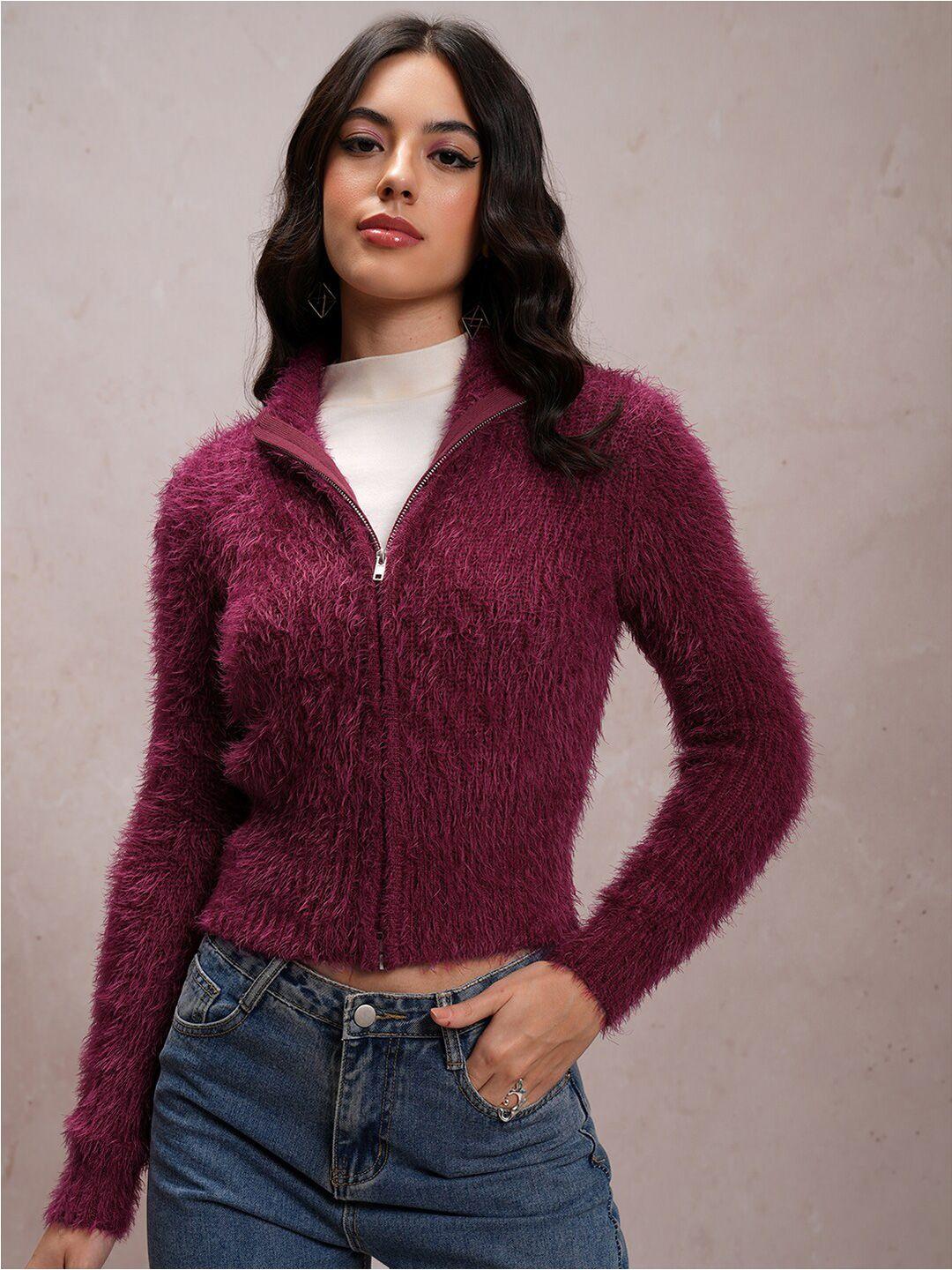 tokyo talkies women maroon pullover