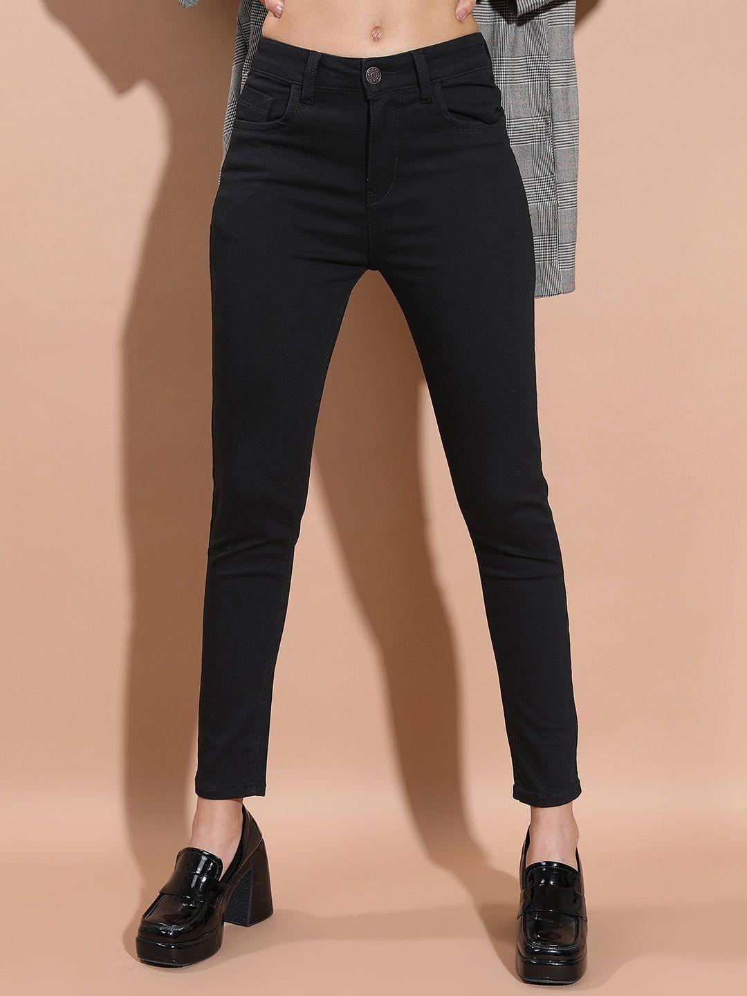 tokyo talkies women mid-rise slim fit clean look stretchable jeans