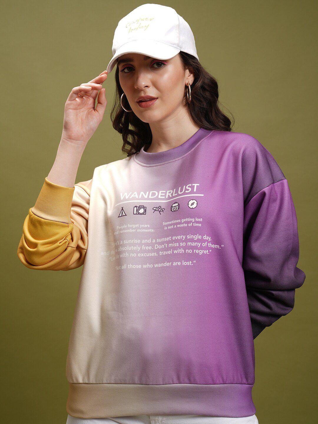 tokyo talkies women multicoloured printed sweatshirt