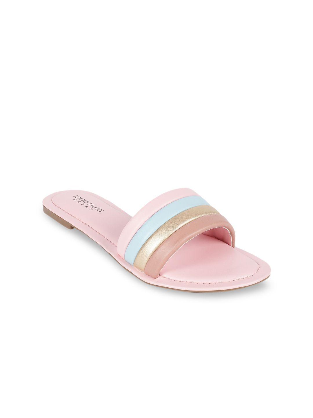 tokyo talkies women pink open toe flats