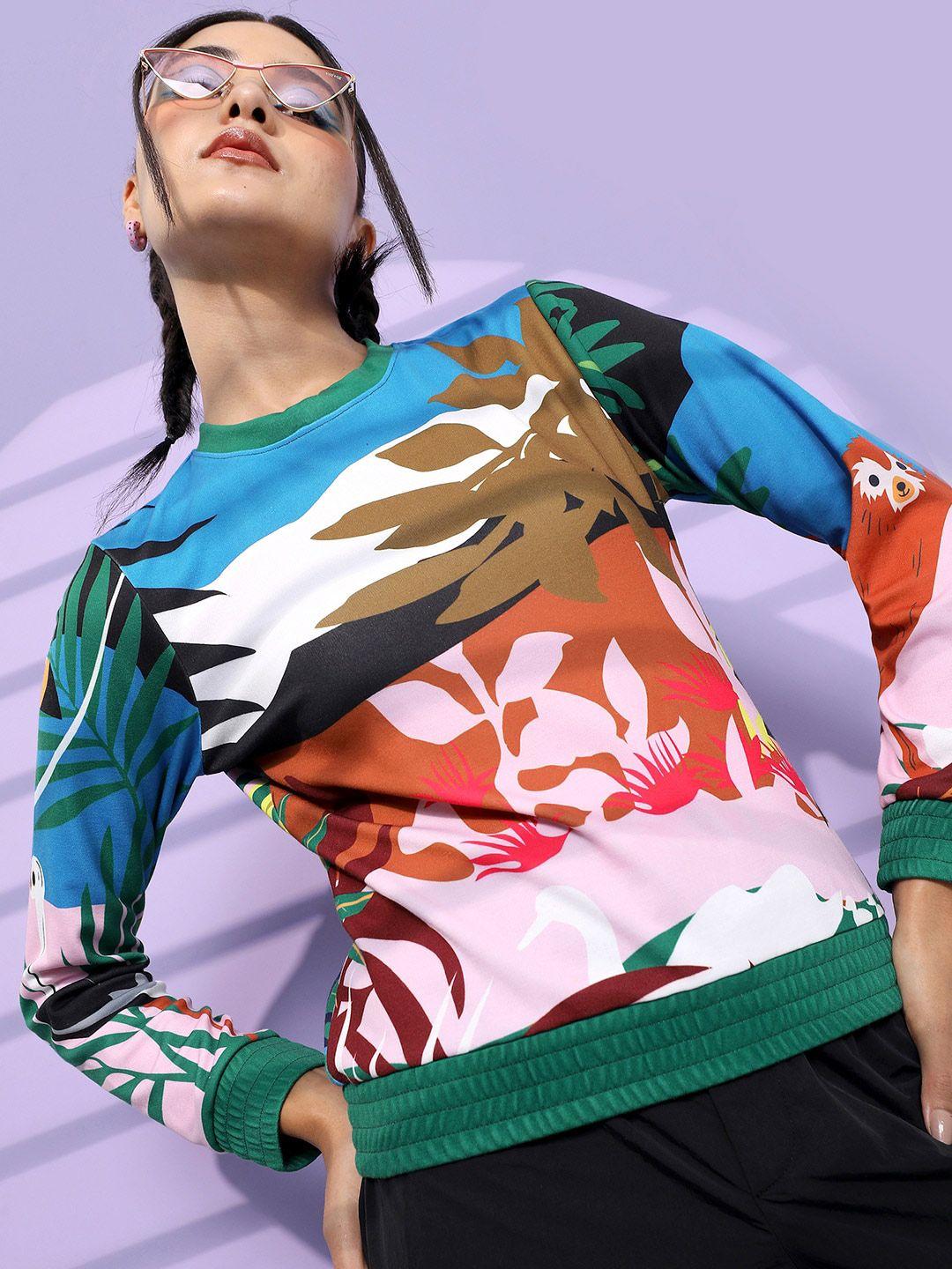 tokyo talkies women printed sweatshirt
