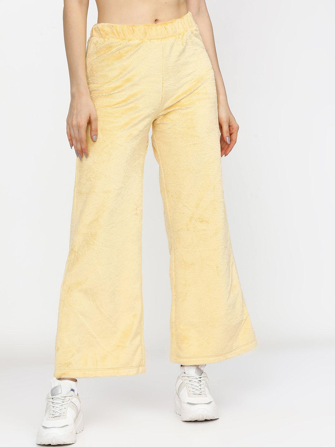 tokyo talkies women yellow solid track pants