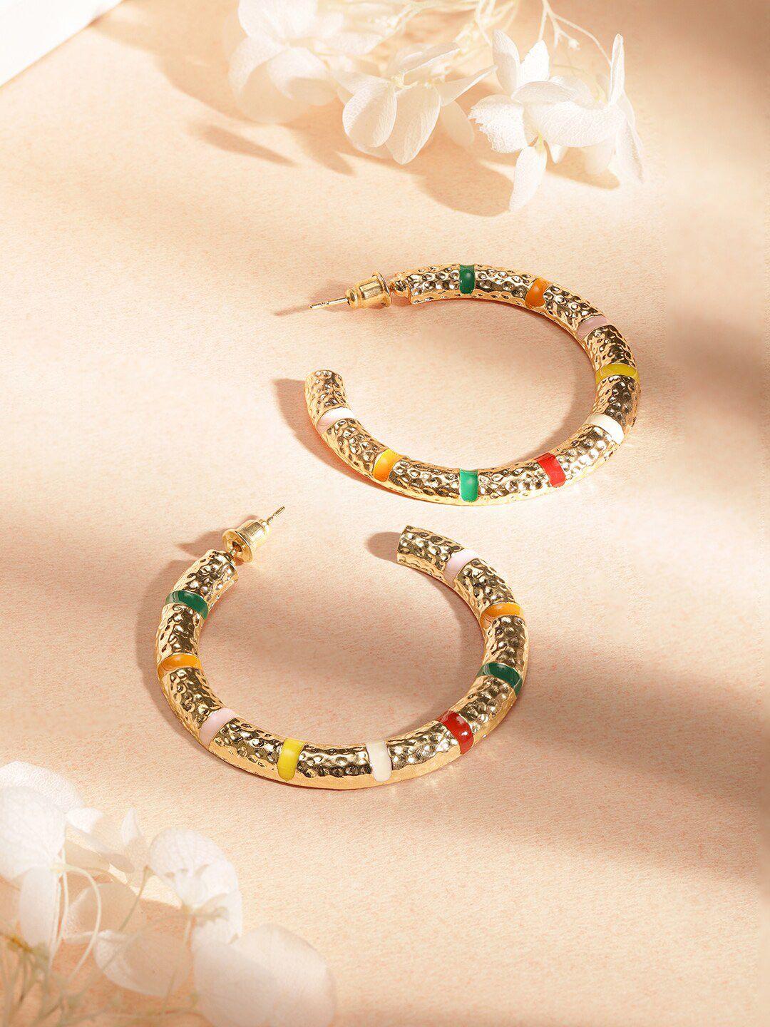 tokyo talkies x rubans fashion accessories contemporary hoop earrings
