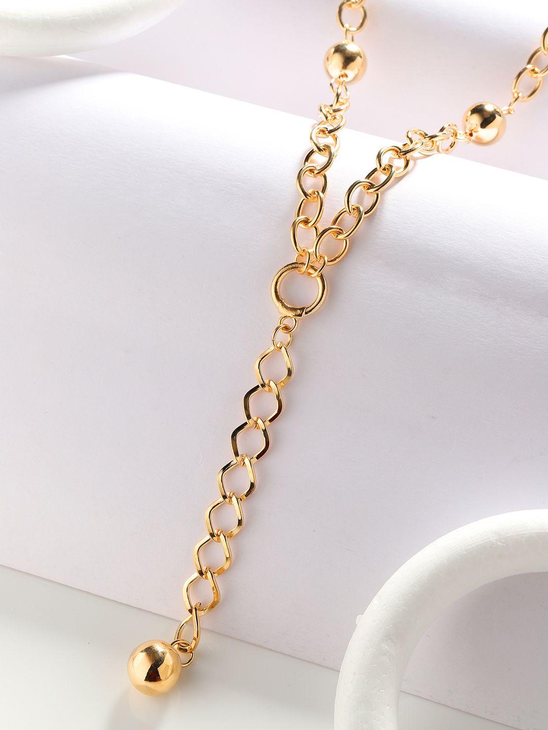 tokyo talkies x rubans fashion accessories gold-plated interlinked chain necklace