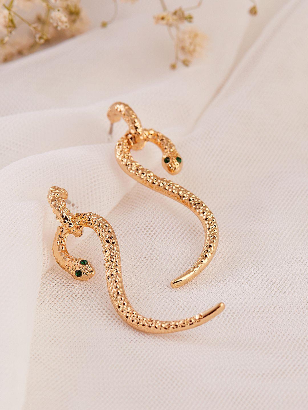tokyo talkies x rubans fashion accessories gold-toned contemporary ear cuff earrings