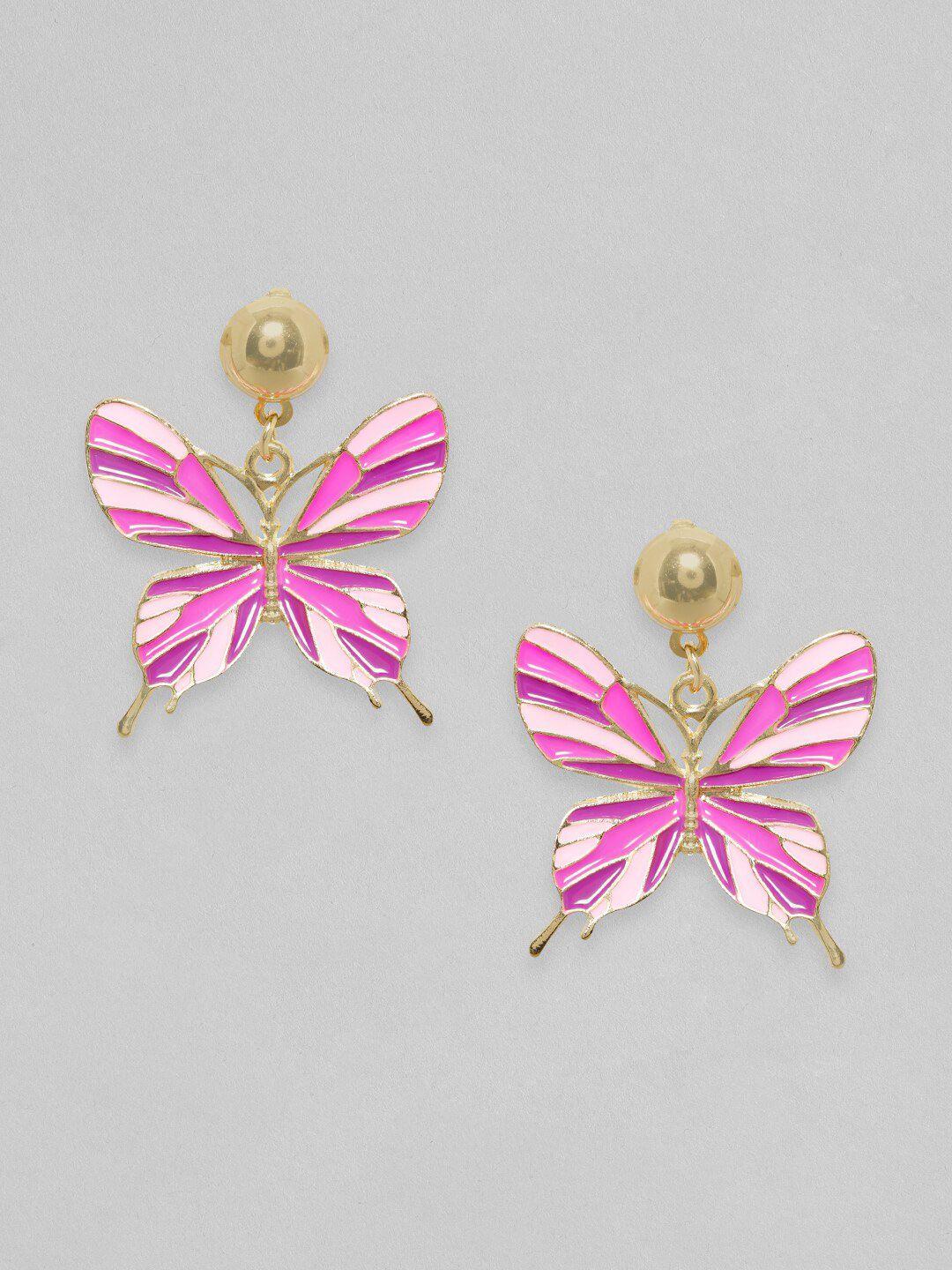tokyo talkies x rubans fashion accessories pink contemporary studs earrings