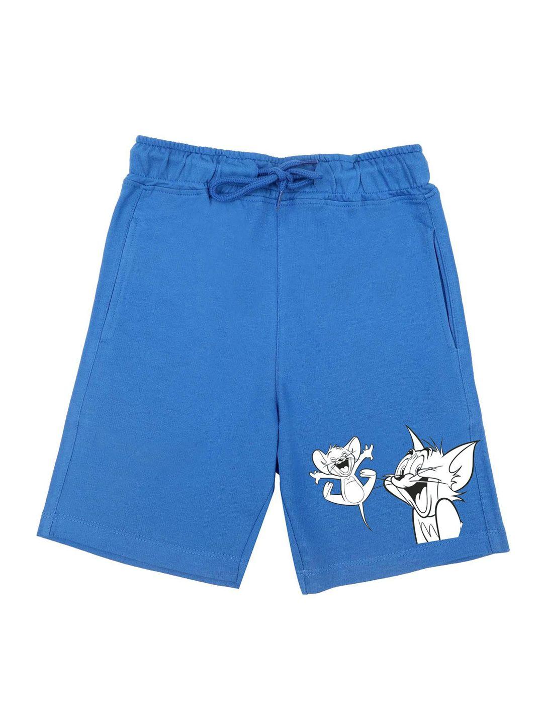 tom & jerry by wear your mind boys blue printed tom & jerry shorts