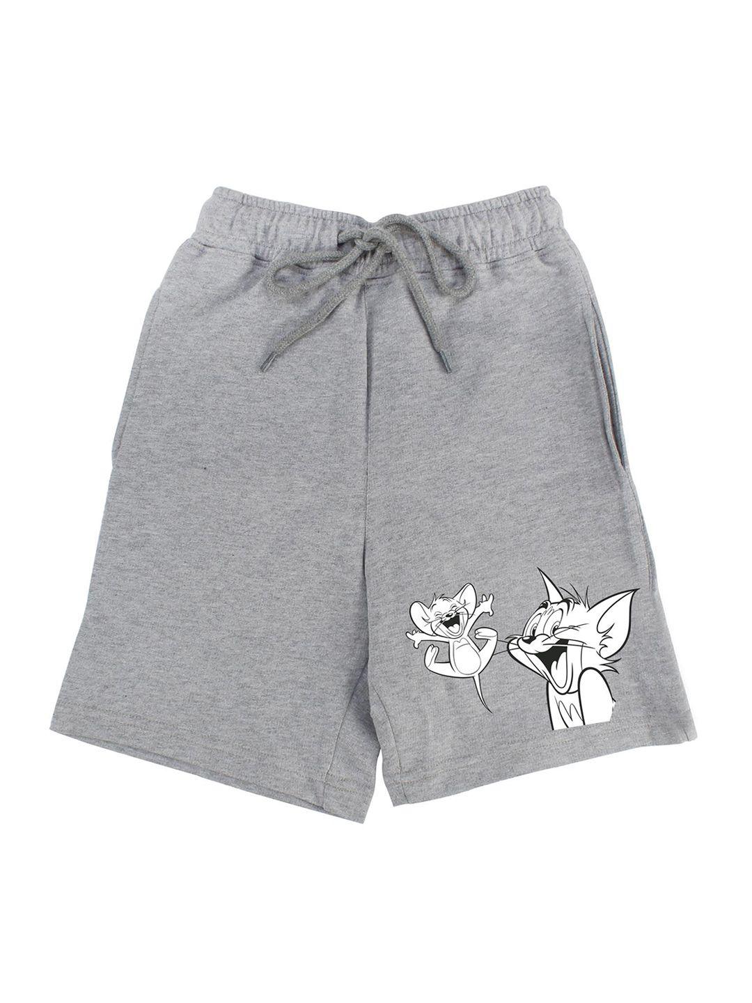 tom & jerry by wear your mind boys grey printed tom & jerry shorts