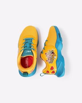 tom & jerry print lace-up running shoes