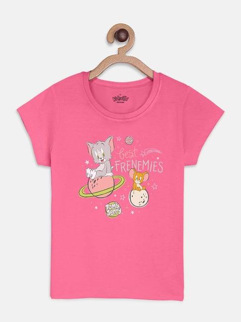 tom & jerry printed tshirt for kids girls