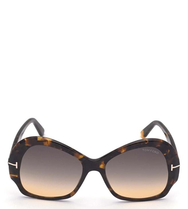 tom ford ft08745652b bug eye uv protected sunglasses for women