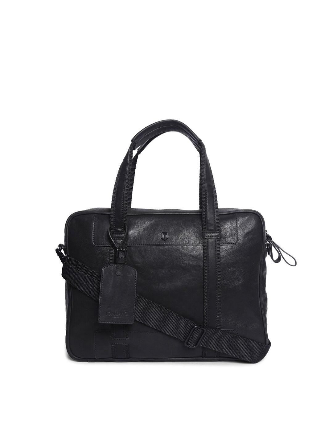 tom lang london unisex black solid laptop bag