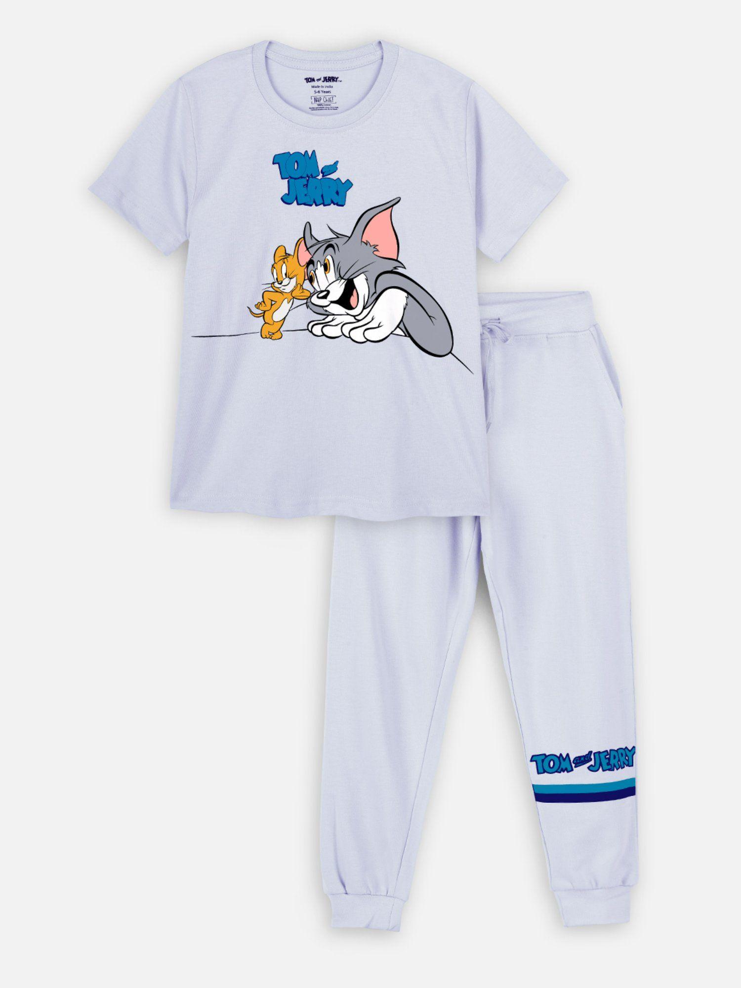 tom & jerry blue co ord (set of 2)