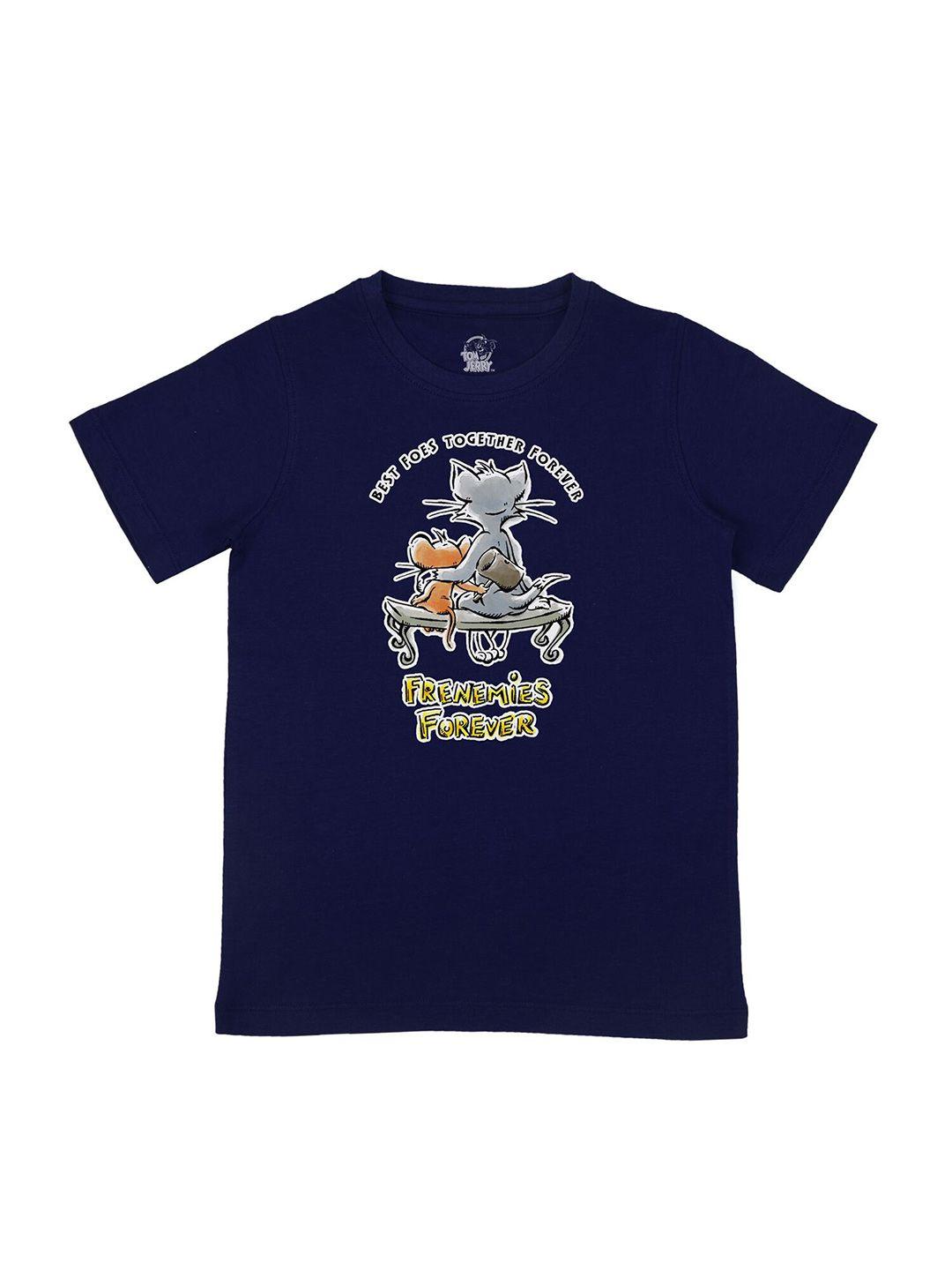tom & jerry by wear your mind boys navy blue t-shirt