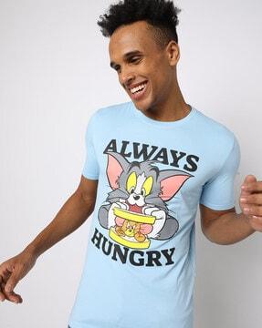 tom & jerry crew-neck slim fit t-shirt