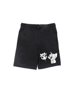 tom & jerry print city shorts