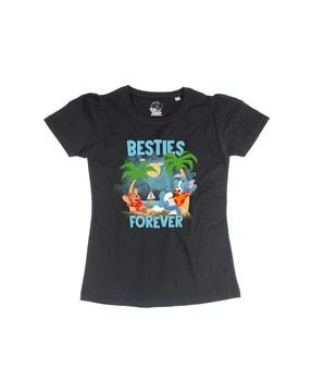 tom & jerry round neck t-shirt