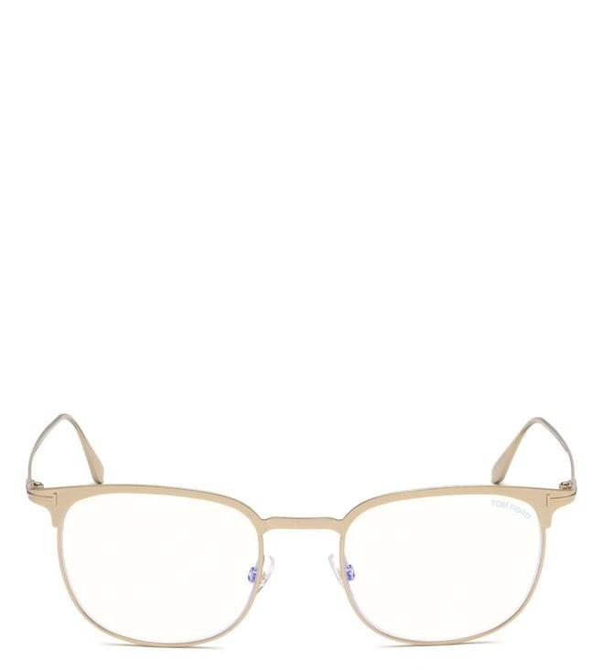 tom ford blue block ft5549-b50029 gold square eye frames for men