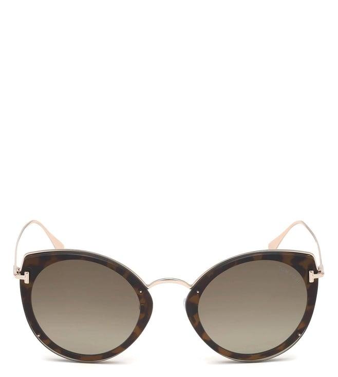 tom ford ft06836352k brown uv protected cat eye sunglasses for women