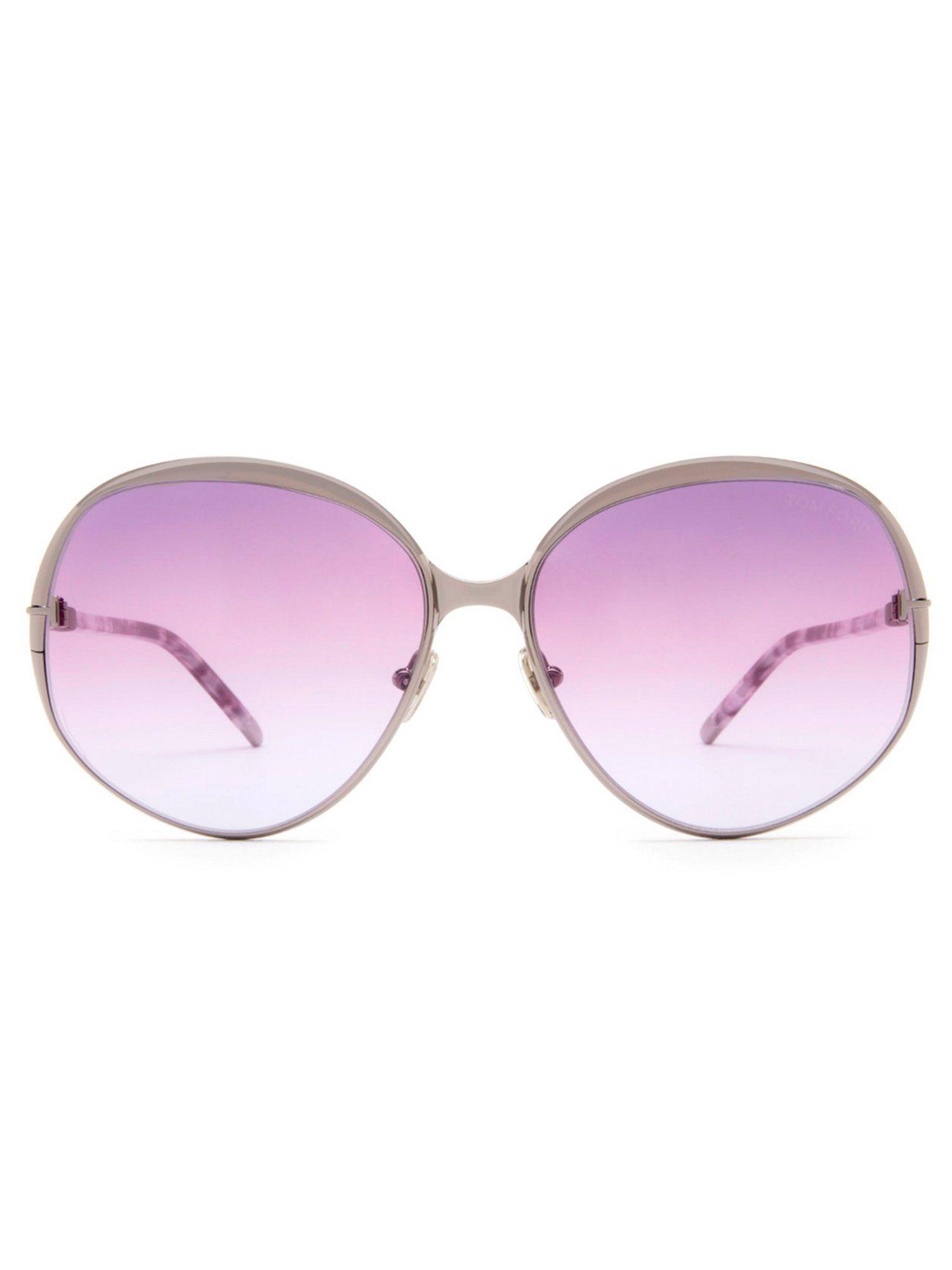 tom ford ft09136014z yvette-02 round sunglasses for women purple (60)