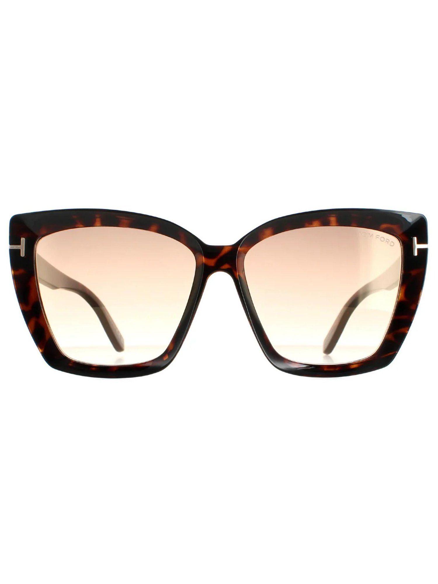 tom ford ft09205752g scarlet-02 cat eye sunglasses for women brown (57)