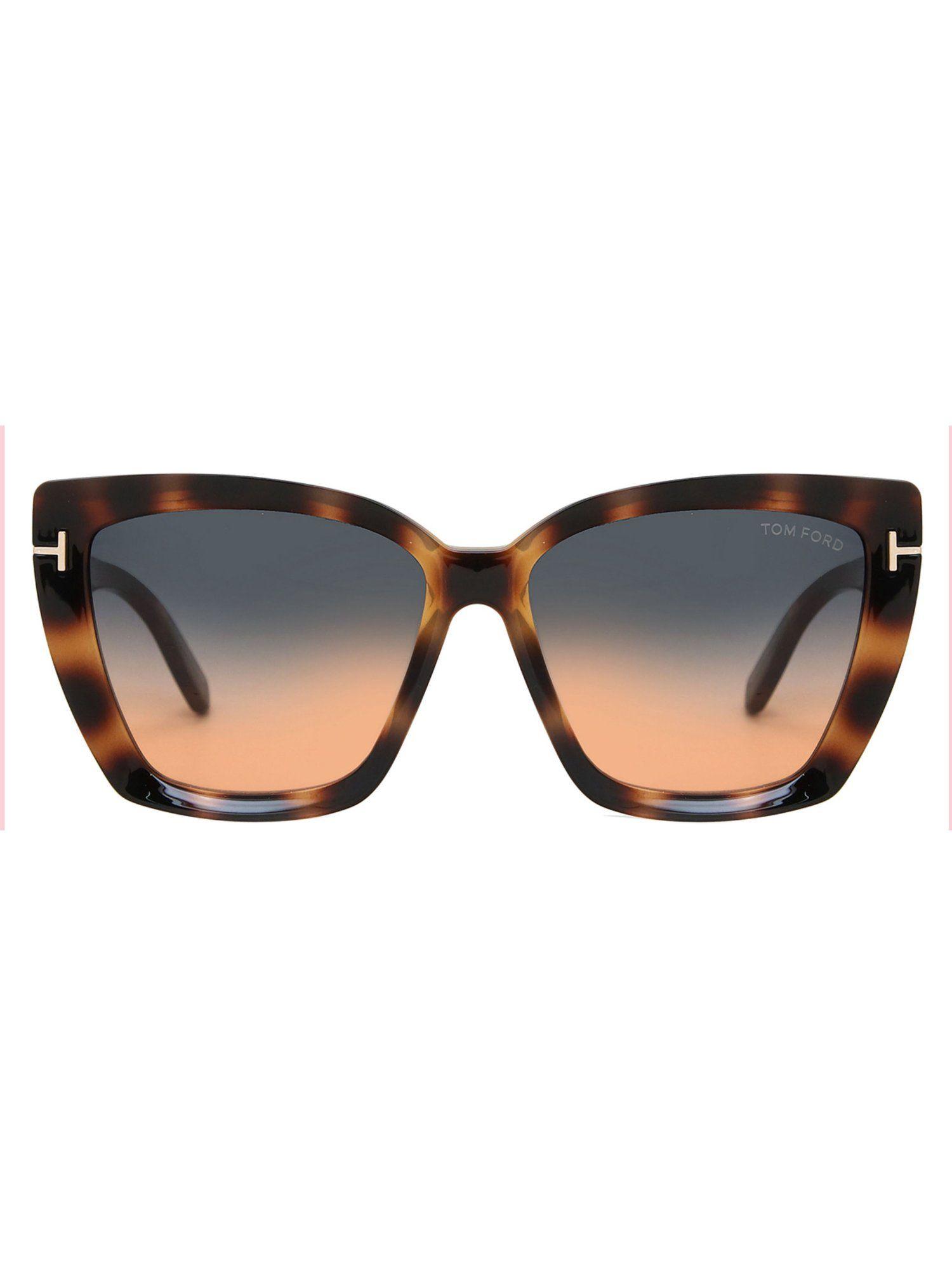 tom ford ft09205753p scarlet-02 cat eye sunglasses for women multi-color (57)