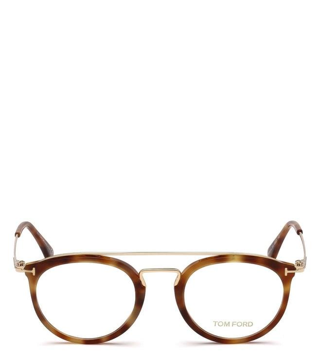 tom ford ft551648053 brown round eye frames for men