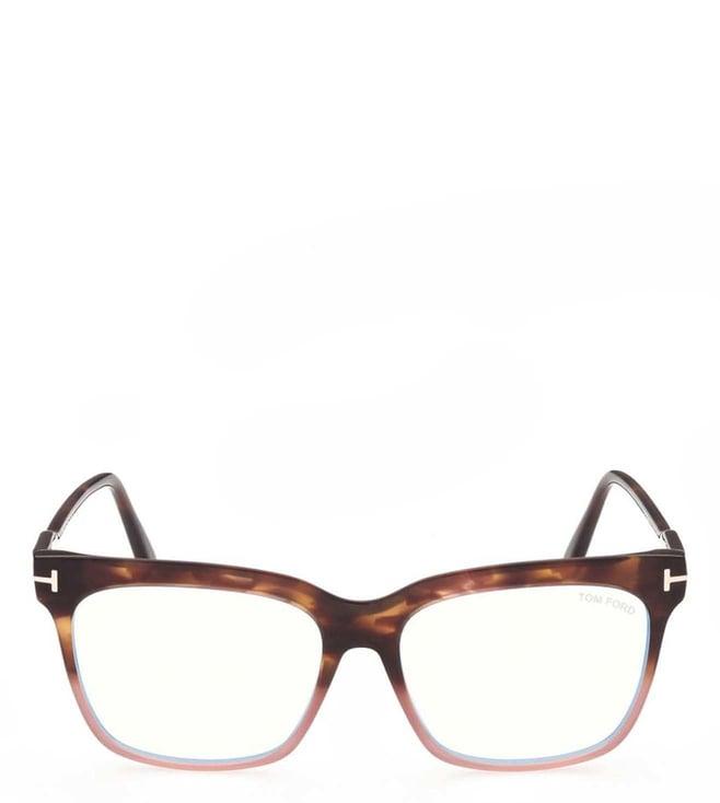 tom ford ft5768-b54055 blue block square eye frames for women