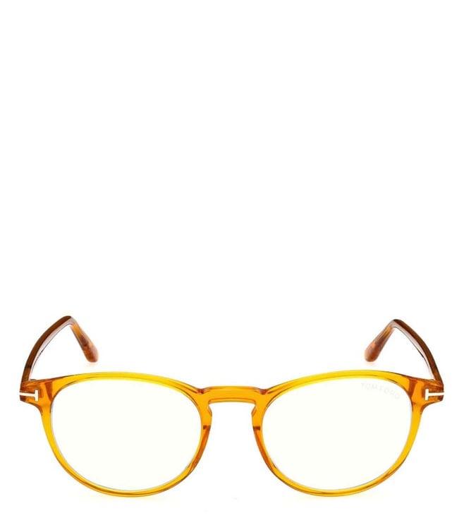 tom ford ft5803-b49041 blue block oval eye frames for men