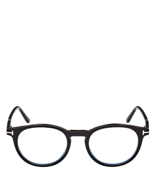 tom ford ft5823-h-b 50 001 black round eye frames for men