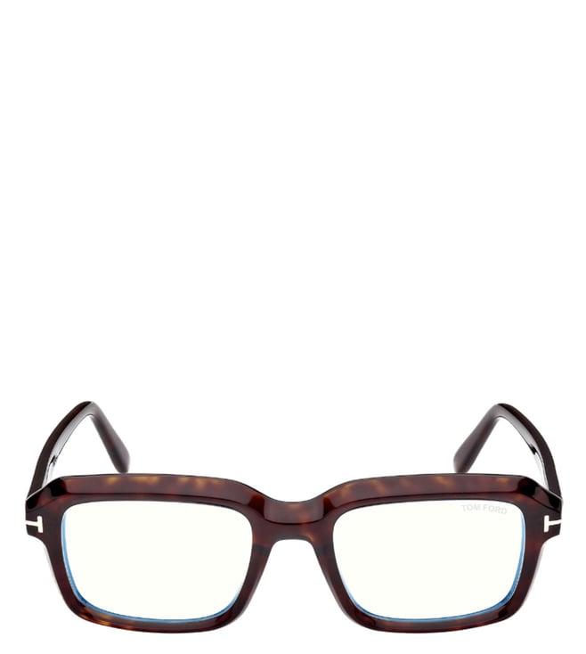 tom ford ft5888-b 54 052 brown rectangular eye frames for men