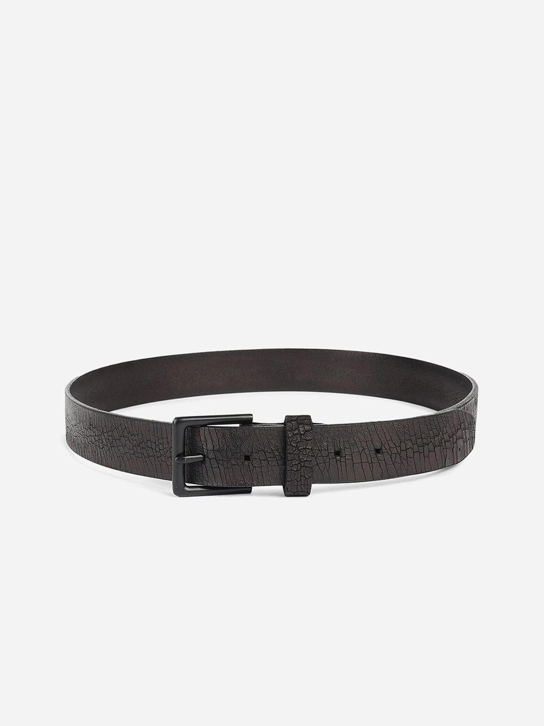 tom lang london men black solid leather formal belt