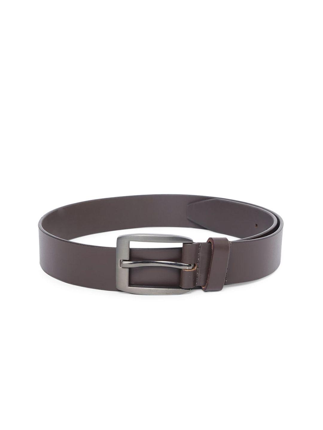 tom lang london men brown solid leather casual belt