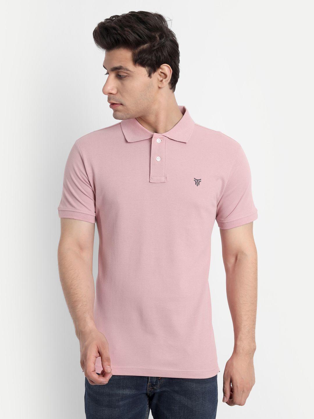 tomhiddle men polo collar applique t-shirt