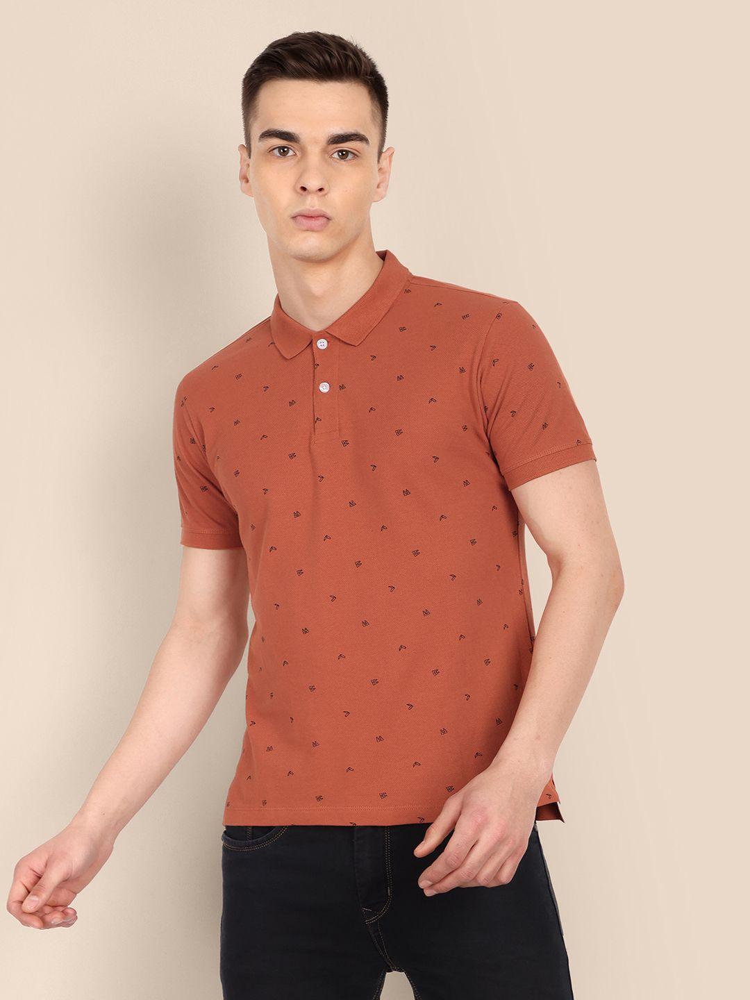 tomhiddle men printed polo collar pockets t-shirt