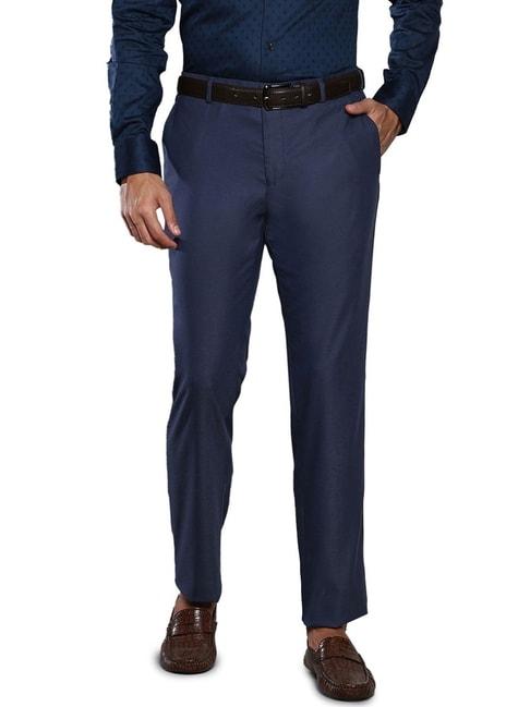 tommy hilfiger blue straight fit trousers