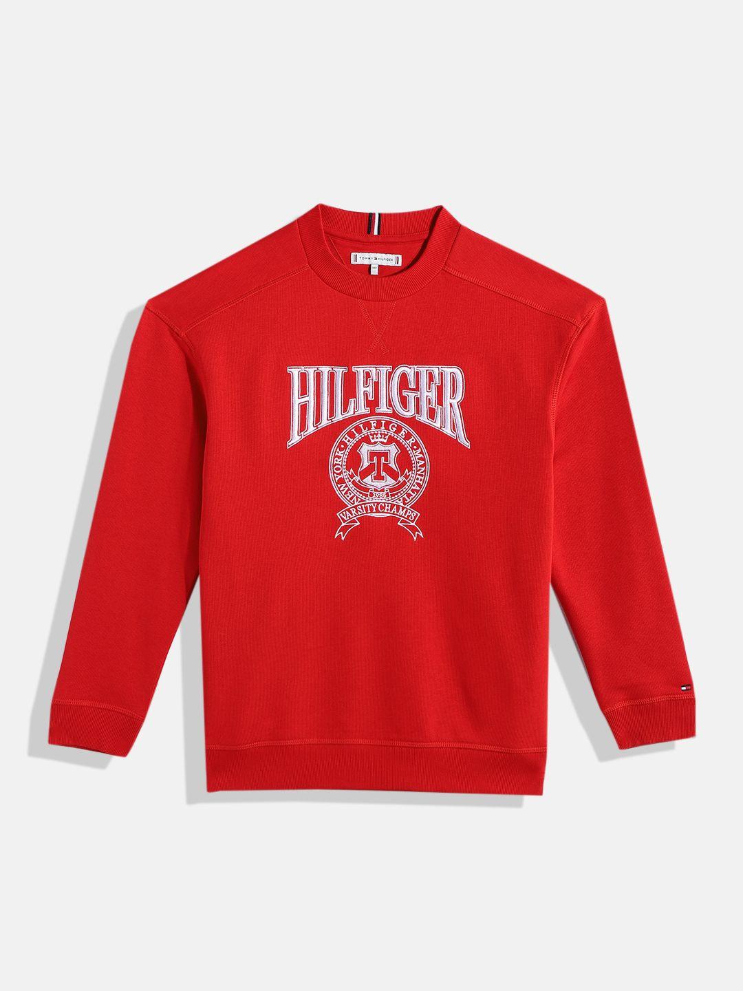 tommy hilfiger boys brand logo embroidered sweatshirt