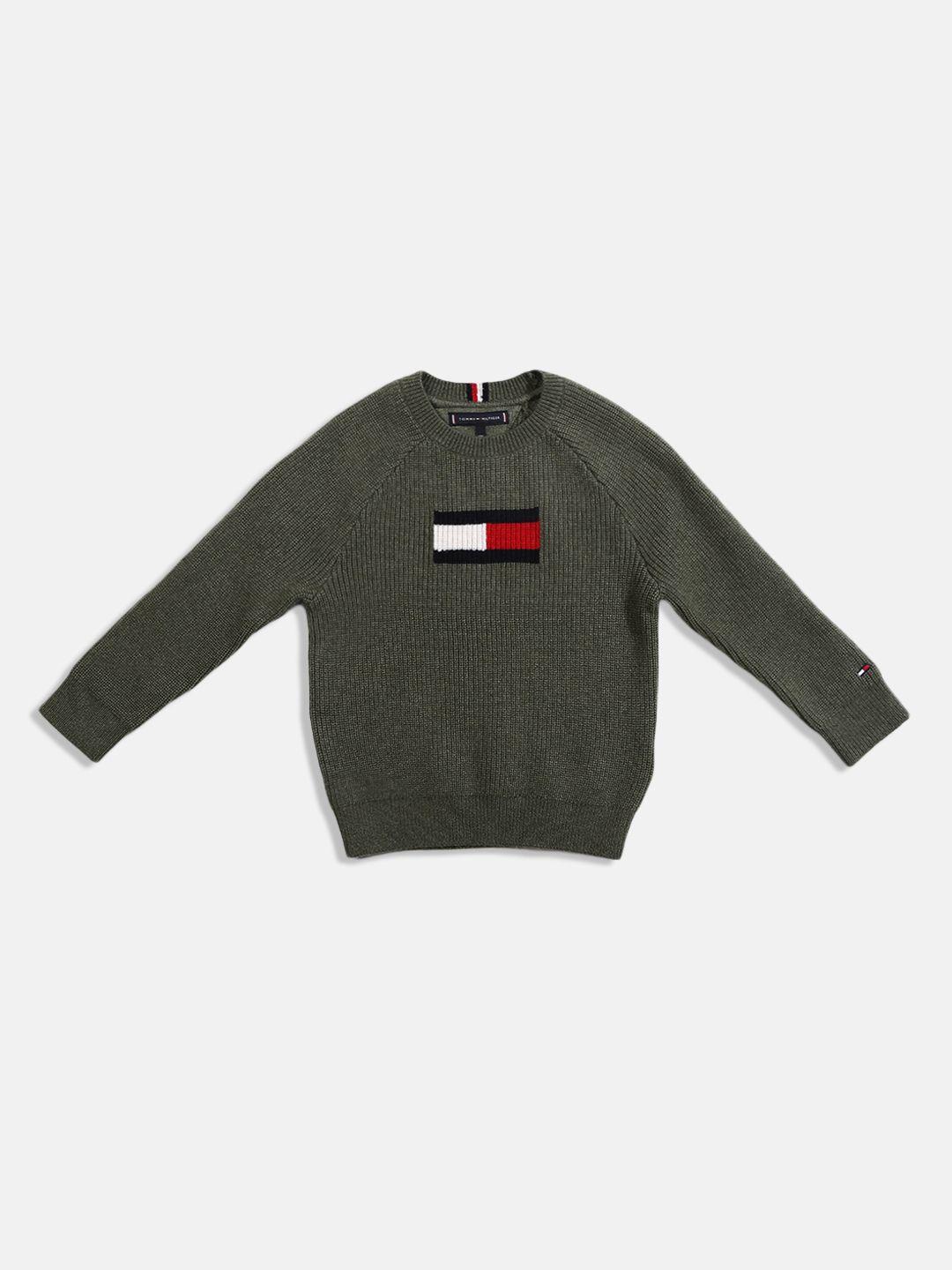 tommy hilfiger boys brand logo pullover sweater