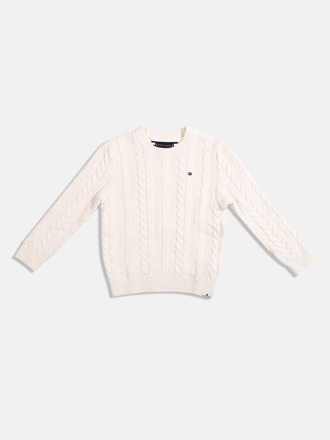 tommy hilfiger boys cable knit pullover