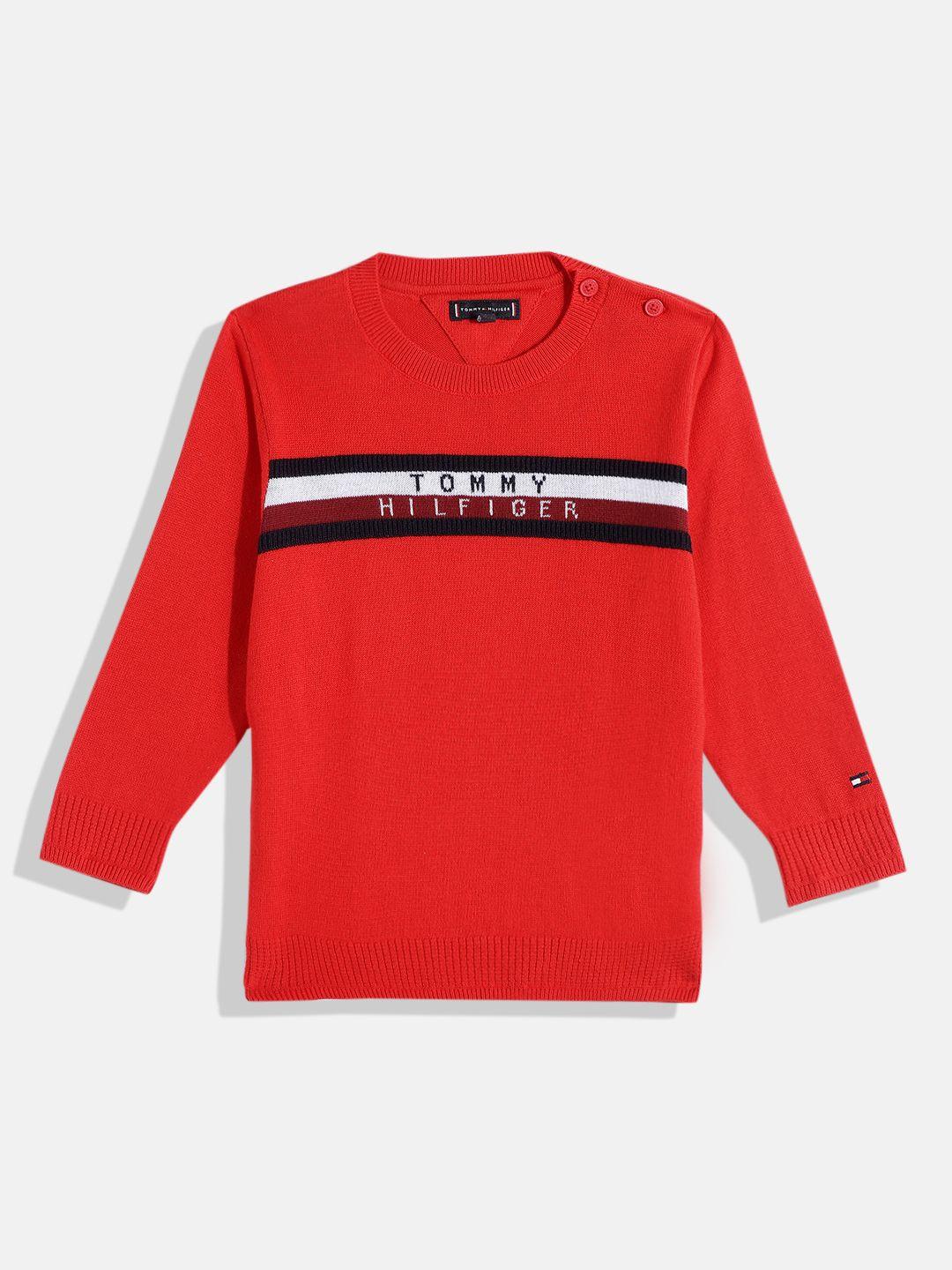 tommy hilfiger boys minimal striped pure cotton pullover