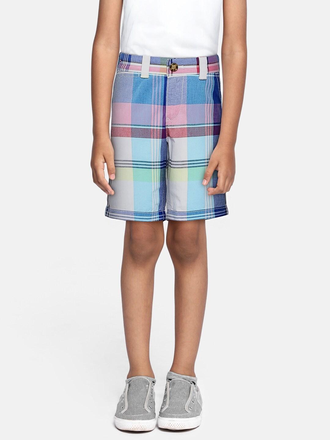 tommy hilfiger boys multicoloured checked shorts