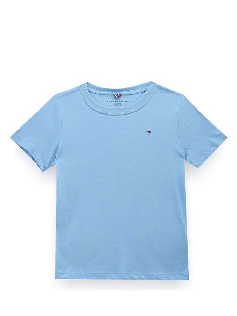 tommy hilfiger kids blue cotton regular fit t-shirt